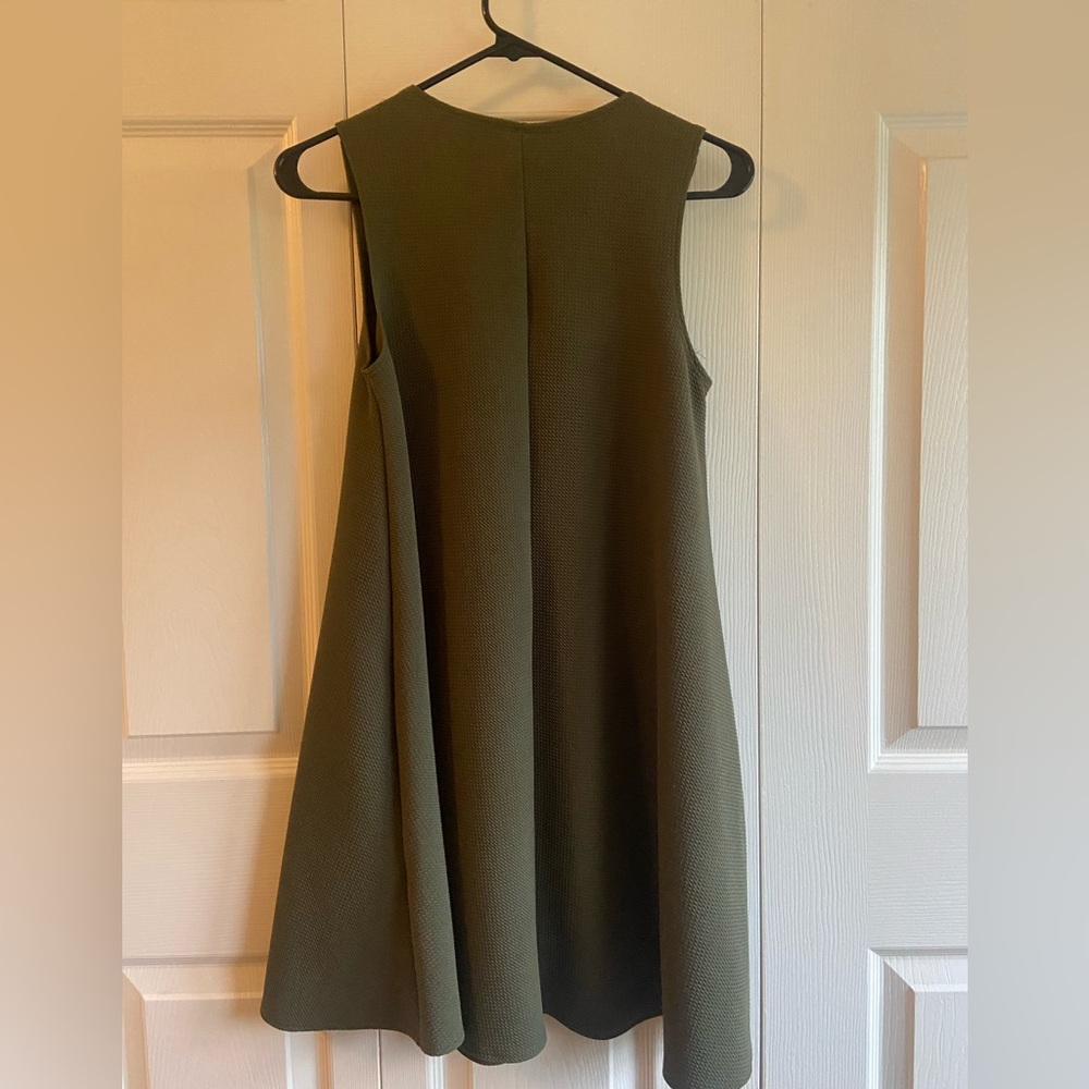 Army green swing dress - Picture 3 of 3